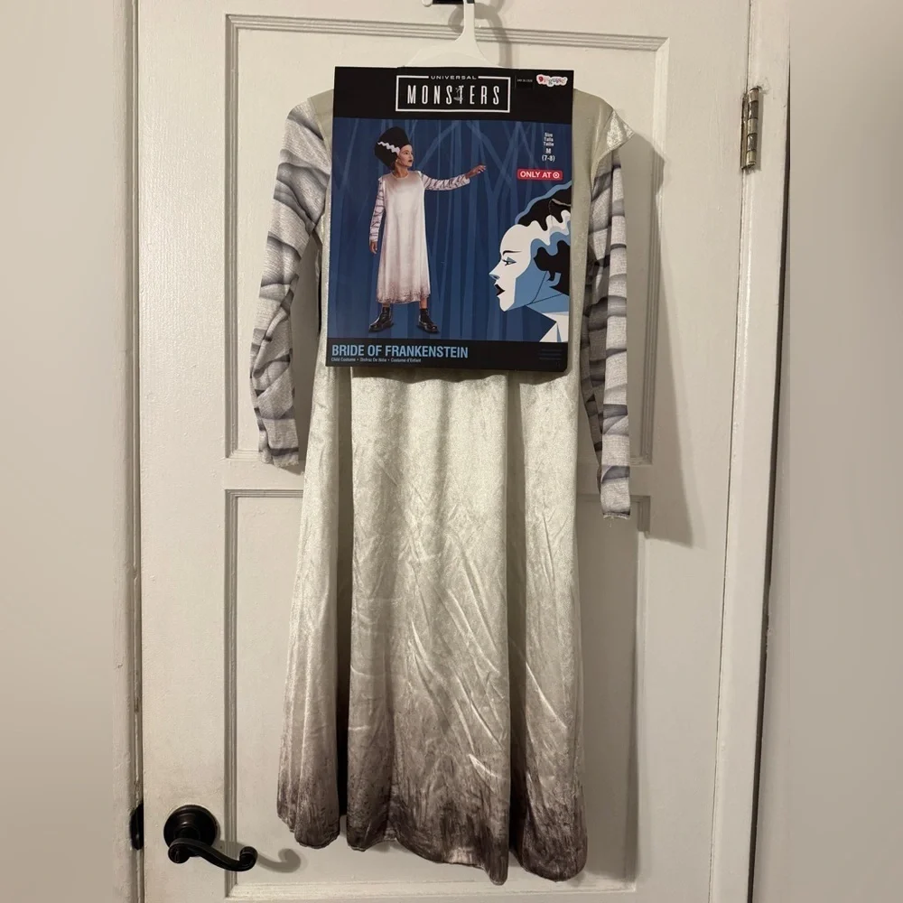 Bride of Frankenstein Child Costume Sz medium